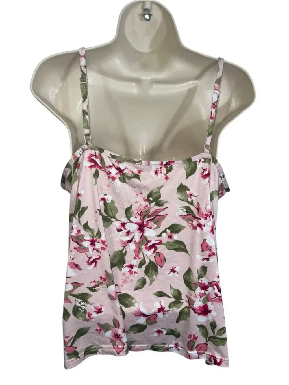 MARILYN MONROE Women's Size XL Pink Floral Dressing Gown Robe & Pajama Top Set